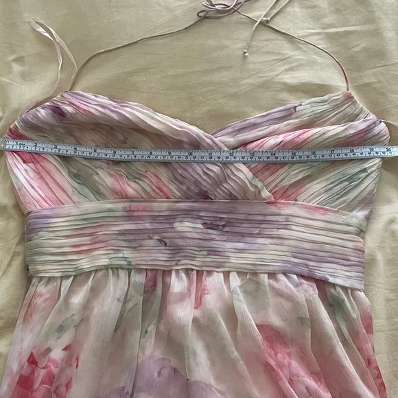 RALPH LAUREN  Evening Dress | Spring Pink Multi Color | Size 14 - Picture 5 of 6